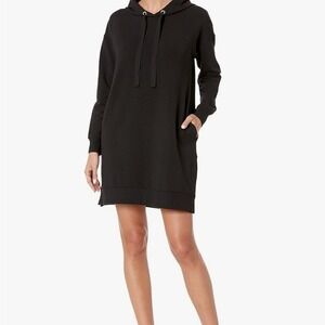 Black Hoodie Midi‎ Dress